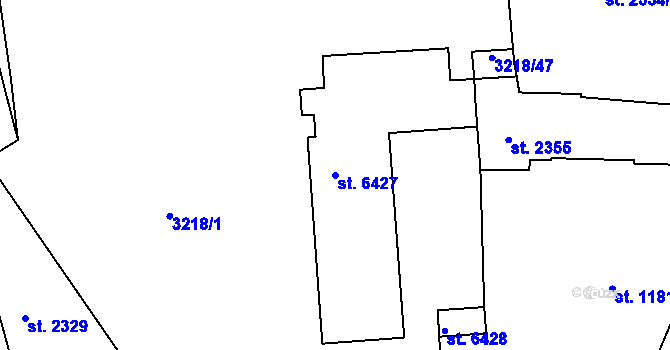 Parcela st. 6427 v KÚ Hodonín, Katastrální mapa