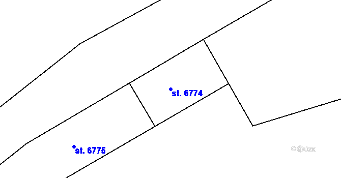 Parcela st. 6774 v KÚ Hodonín, Katastrální mapa