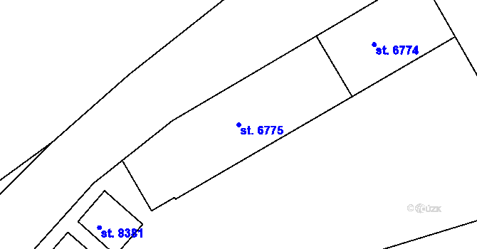 Parcela st. 6775 v KÚ Hodonín, Katastrální mapa