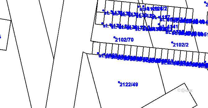 Parcela st. 6953 v KÚ Hodonín, Katastrální mapa
