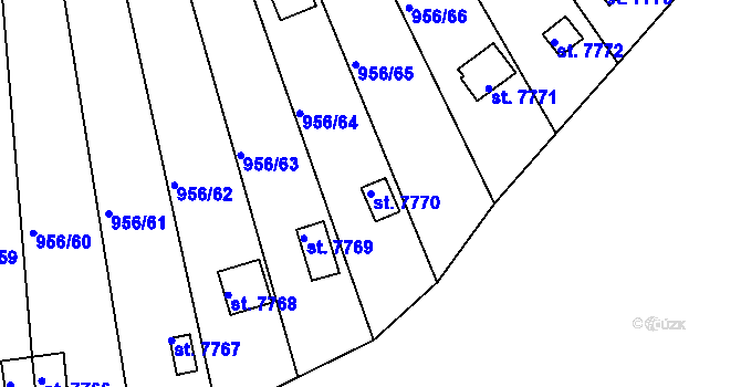 Parcela st. 7770 v KÚ Hodonín, Katastrální mapa