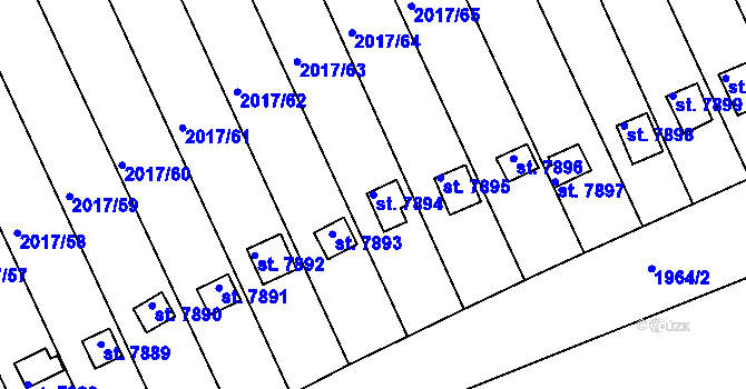 Parcela st. 7894 v KÚ Hodonín, Katastrální mapa