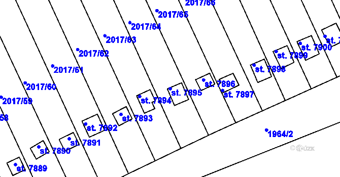 Parcela st. 7895 v KÚ Hodonín, Katastrální mapa