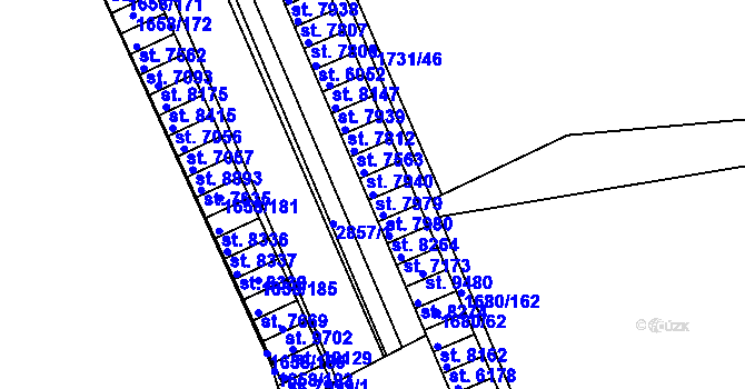 Parcela st. 7979 v KÚ Hodonín, Katastrální mapa