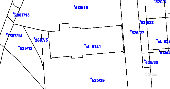 Parcela st. 8141 v KÚ Hodonín, Katastrální mapa