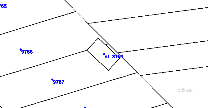 Parcela st. 8151 v KÚ Hodonín, Katastrální mapa