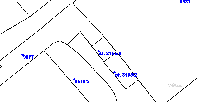 Parcela st. 8155/1 v KÚ Hodonín, Katastrální mapa