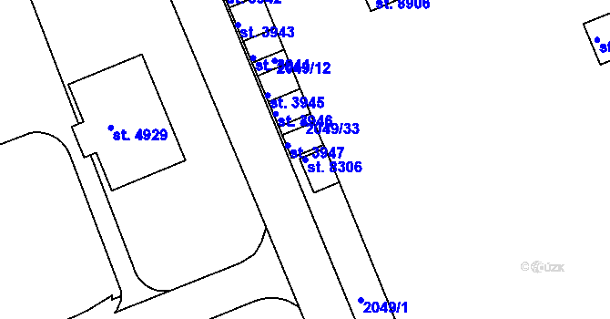 Parcela st. 8306 v KÚ Hodonín, Katastrální mapa