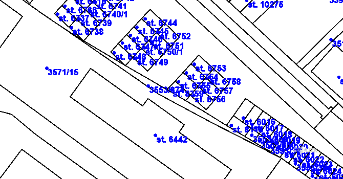 Parcela st. 8359 v KÚ Hodonín, Katastrální mapa