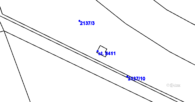 Parcela st. 8411 v KÚ Hodonín, Katastrální mapa