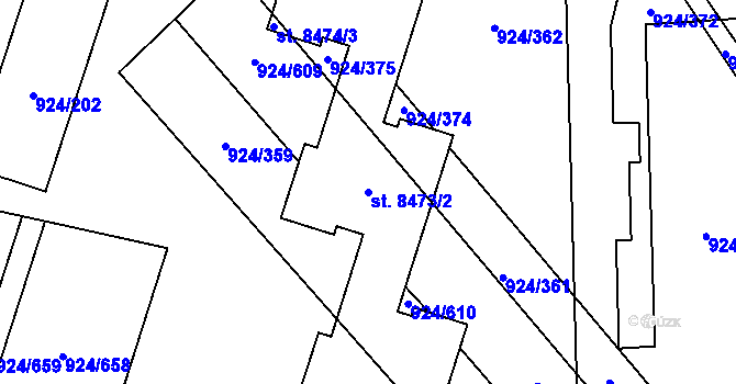 Parcela st. 8473/2 v KÚ Hodonín, Katastrální mapa