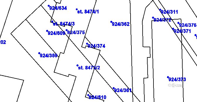 Parcela st. 8473/3 v KÚ Hodonín, Katastrální mapa