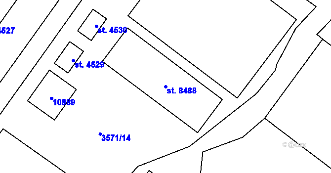 Parcela st. 8488 v KÚ Hodonín, Katastrální mapa
