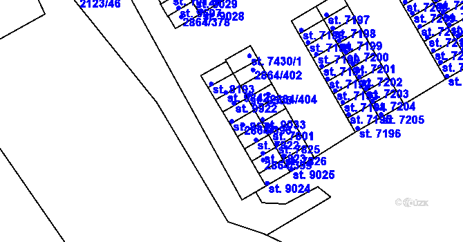 Parcela st. 8575 v KÚ Hodonín, Katastrální mapa