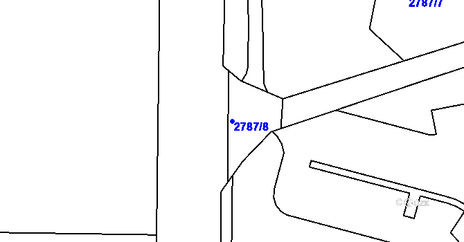 Parcela st. 2787/8 v KÚ Hodonín, Katastrální mapa