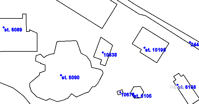Parcela st. 8767 v KÚ Hodonín, Katastrální mapa