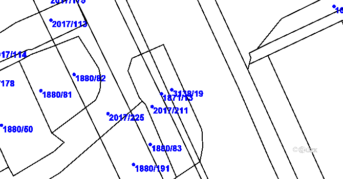 Parcela st. 3138/19 v KÚ Hodonín, Katastrální mapa