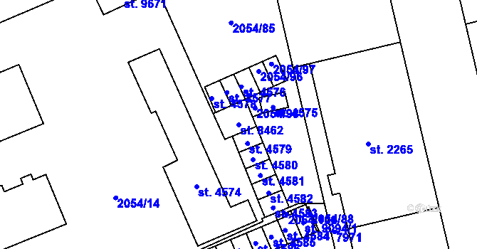 Parcela st. 8462 v KÚ Hodonín, Katastrální mapa