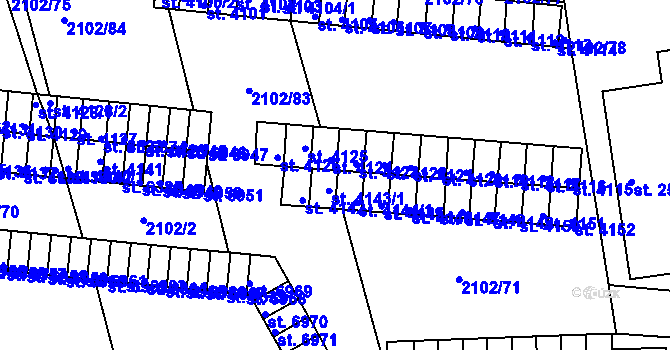 Parcela st. 4143/2 v KÚ Hodonín, Katastrální mapa