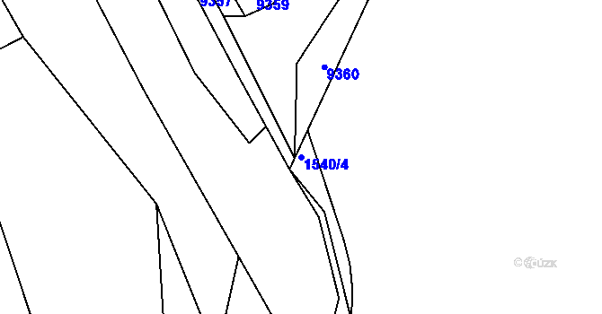 Parcela st. 1540/4 v KÚ Hodonín, Katastrální mapa