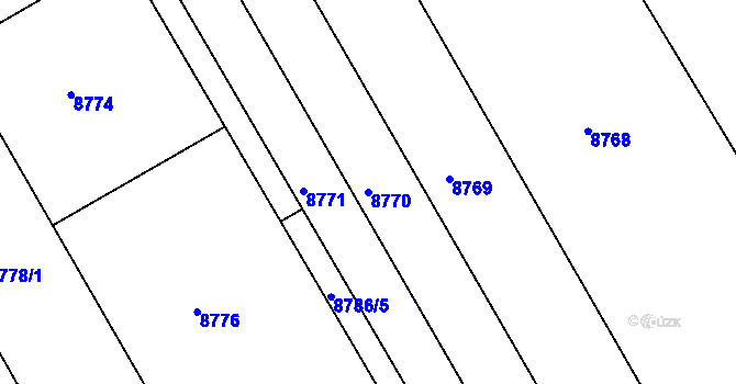 Parcela st. 8770 v KÚ Hodonín, Katastrální mapa