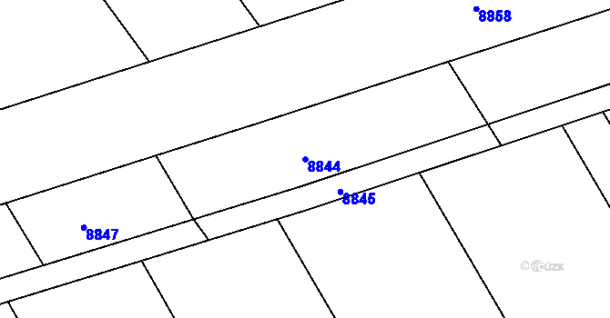 Parcela st. 8844 v KÚ Hodonín, Katastrální mapa