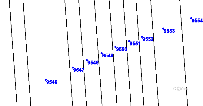 Parcela st. 9549 v KÚ Hodonín, Katastrální mapa