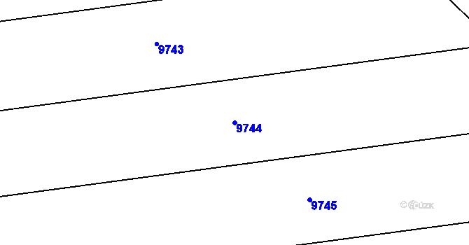 Parcela st. 9744 v KÚ Hodonín, Katastrální mapa
