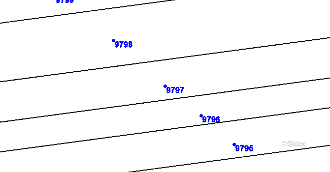 Parcela st. 9797 v KÚ Hodonín, Katastrální mapa