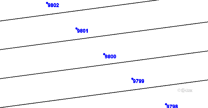 Parcela st. 9800 v KÚ Hodonín, Katastrální mapa