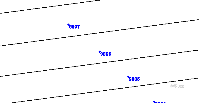 Parcela st. 9806 v KÚ Hodonín, Katastrální mapa