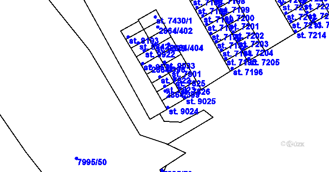 Parcela st. 7823 v KÚ Hodonín, Katastrální mapa
