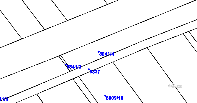 Parcela st. 8841/4 v KÚ Hodonín, Katastrální mapa