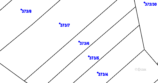 Parcela st. 373/6 v KÚ Hoješín, Katastrální mapa