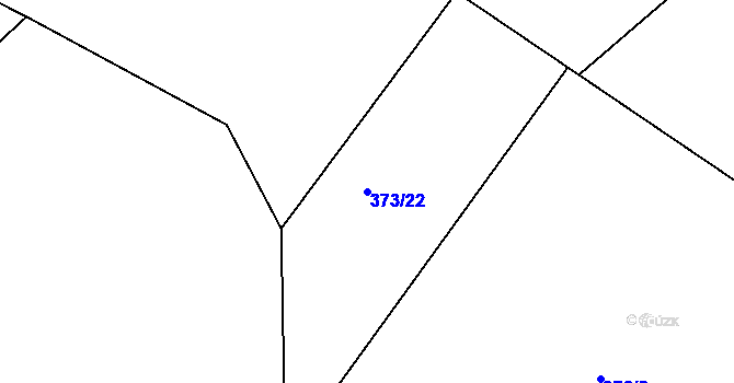 Parcela st. 373/22 v KÚ Hoješín, Katastrální mapa