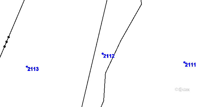 Parcela st. 2112 v KÚ Hojkov, Katastrální mapa