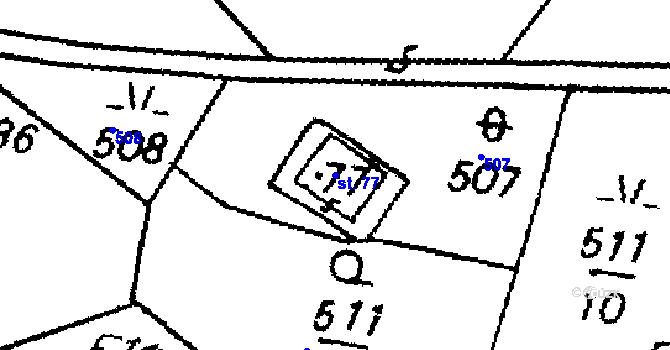 Parcela st. 77 v KÚ Hojsova Stráž, Katastrální mapa