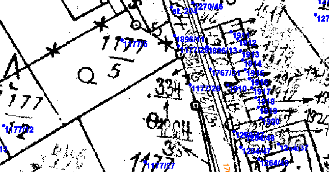 Parcela st. 334/1 v KÚ Hojsova Stráž, Katastrální mapa