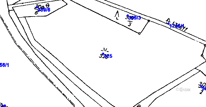 Parcela st. 325 v KÚ Hojsova Stráž, Katastrální mapa