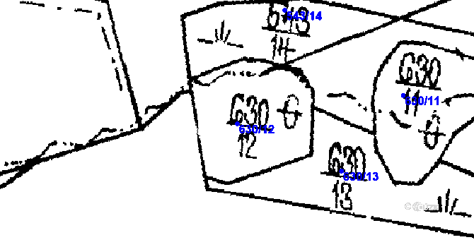 Parcela st. 630/12 v KÚ Hojsova Stráž, Katastrální mapa