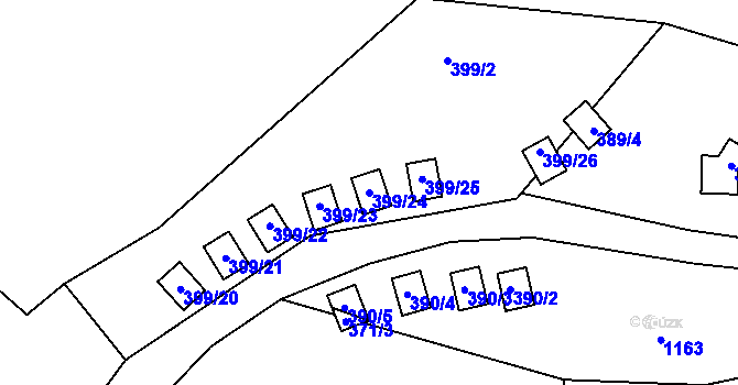 Parcela st. 399/24 v KÚ Holany, Katastrální mapa
