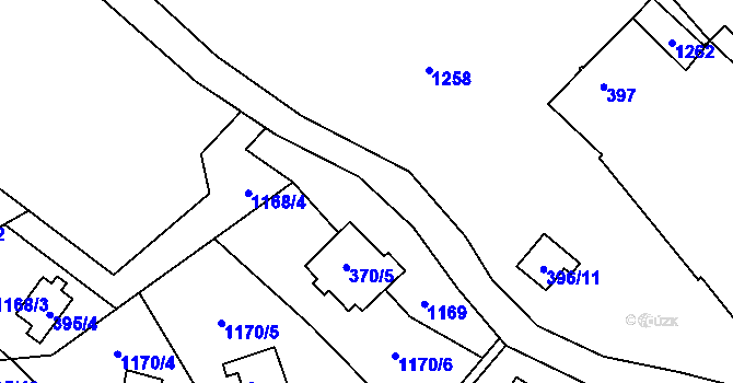 Parcela st. 396/16 v KÚ Holany, Katastrální mapa