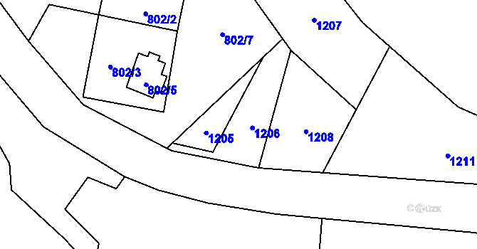 Parcela st. 803/13 v KÚ Holany, Katastrální mapa