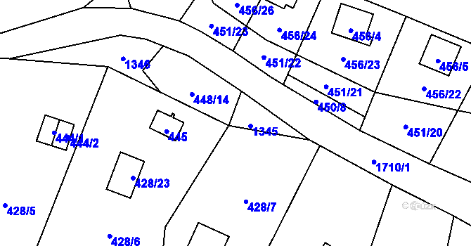 Parcela st. 448/15 v KÚ Holany, Katastrální mapa