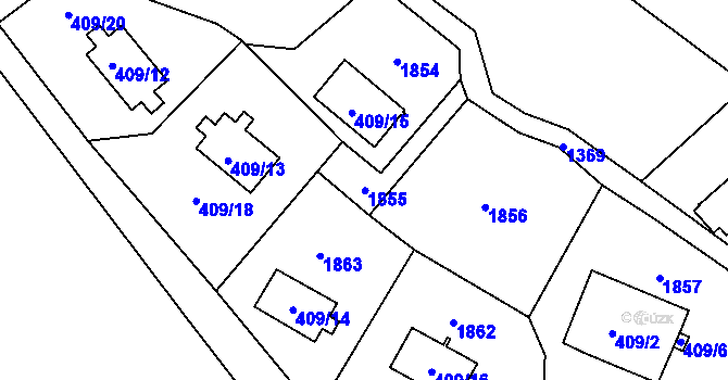 Parcela st. 409/48 v KÚ Holany, Katastrální mapa