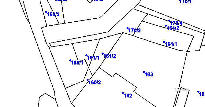 Parcela st. 161/2 v KÚ Holany, Katastrální mapa