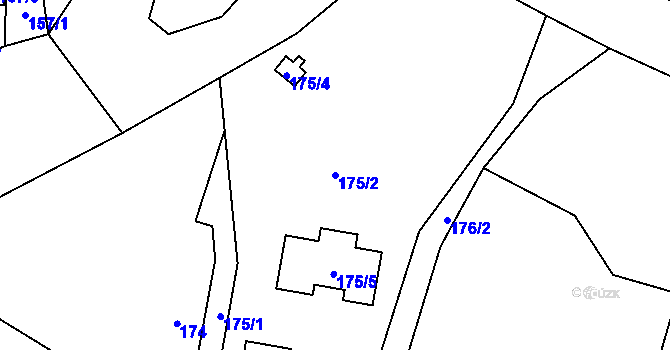 Parcela st. 175/2 v KÚ Holany, Katastrální mapa