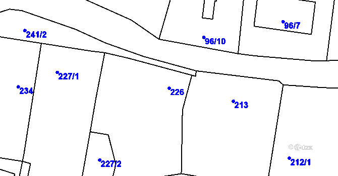 Parcela st. 226 v KÚ Holany, Katastrální mapa