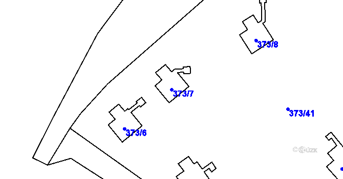 Parcela st. 373/7 v KÚ Holany, Katastrální mapa