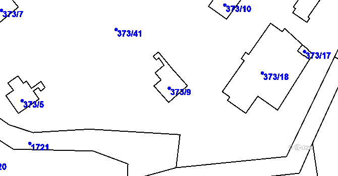 Parcela st. 373/9 v KÚ Holany, Katastrální mapa